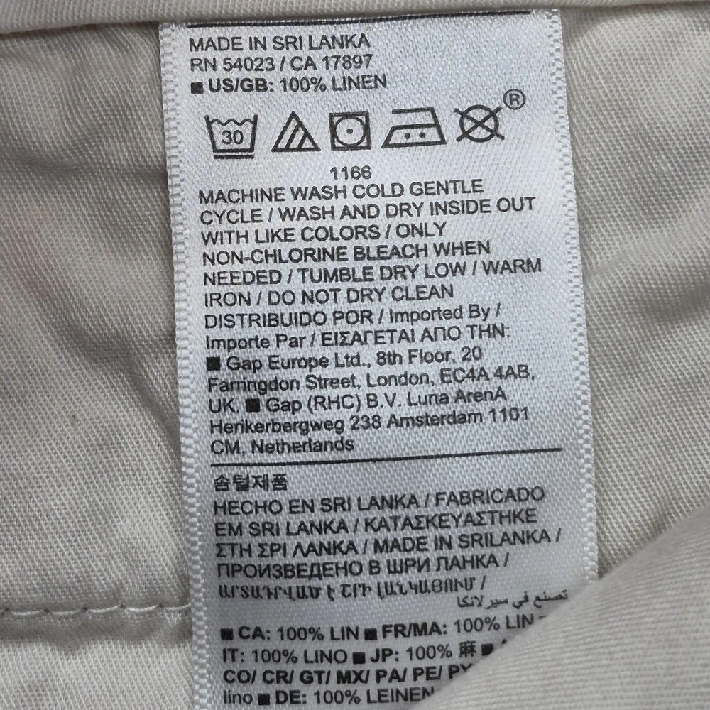 Banana Republic Shorts Mens Size 33 Tan Linen Blend Chino Oatmeal Casual Flat